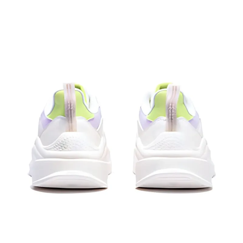 361° Wear resistant Non slip And Breathable Low Top Sprint Running Shoes Women's White Purple Green-3