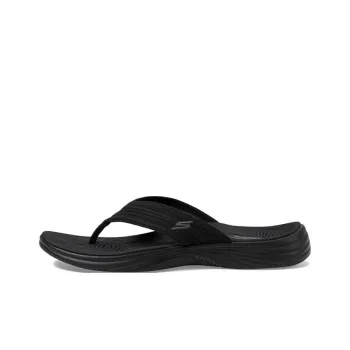 Skechers Arch Fit Abrasion-Resistant Slip-Resistant Flip Flops Women's Black
