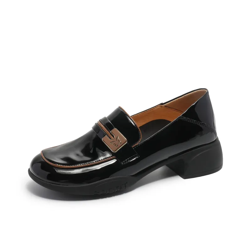 BAFFN Loafers 4cm Women's Black-0