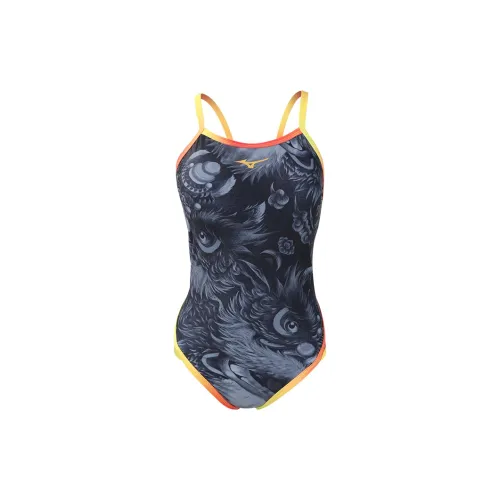 Mizuno Awakening Lion Series One piece Swimsuit Women's Subtle Texture Black