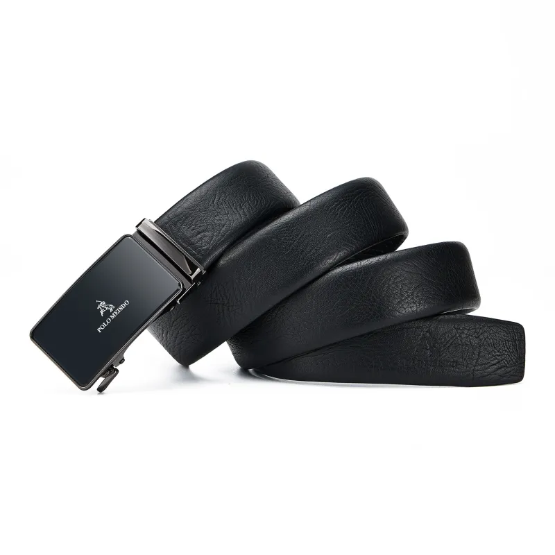 POLOMEISDO Pure Cow Leather Casual Business Belt Men's 3.5cm Greeting Card Contact Customer Service For Writing-1