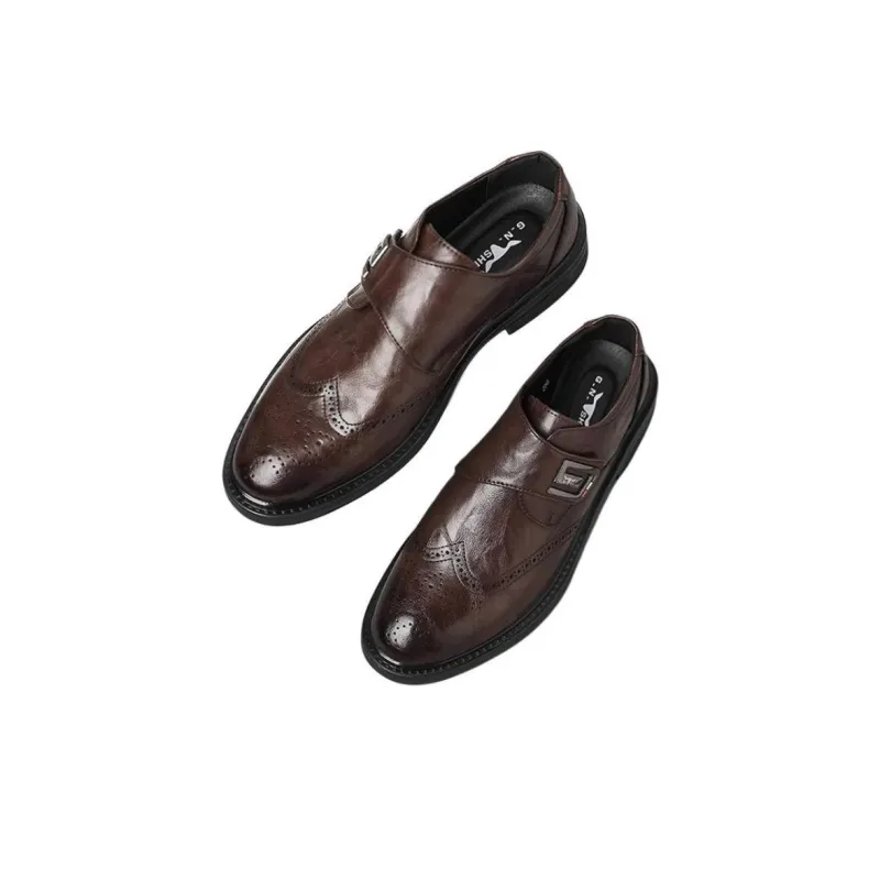 G.N.SHIJIA Dress Shoes Men Low Top Black/Brown-6