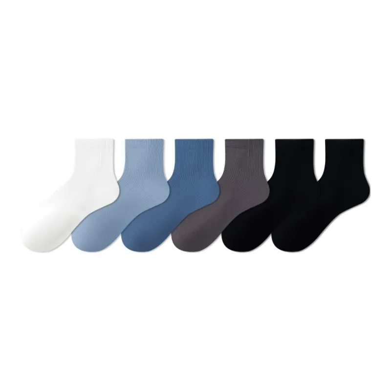 MIIOW Mid Calf Socks Men's 6 Pack-3