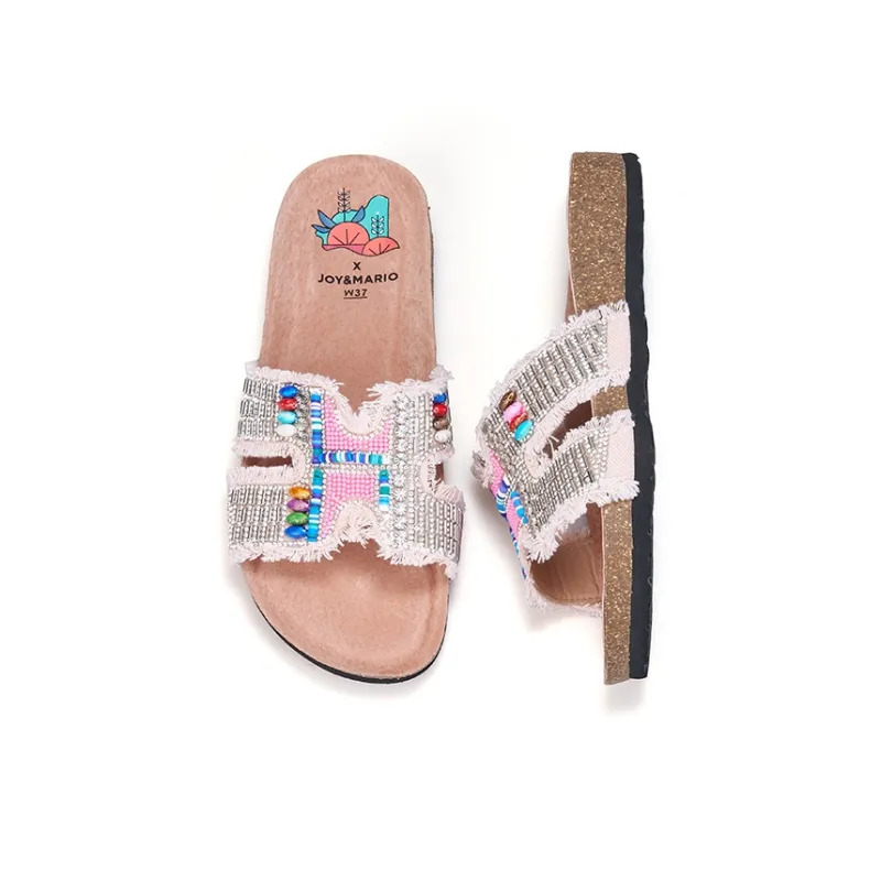 Joy&Mario Slip Resistant Slide Slippers Women's-17
