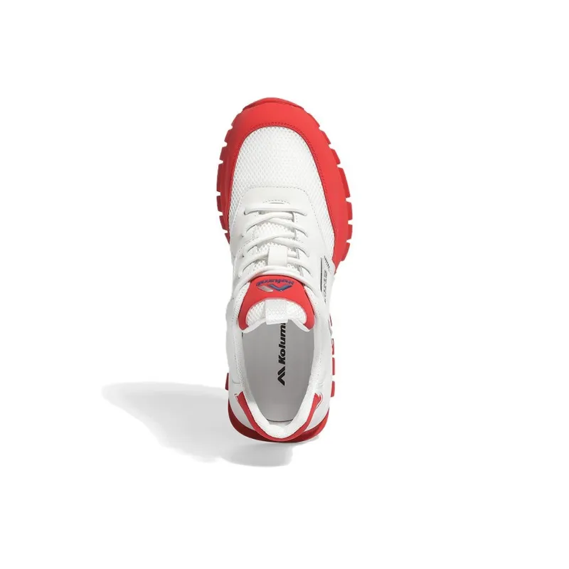 Kolumb Slip Resistant, Waterproof, And Breathable Low Top Casual Shoes Men's White Red-4