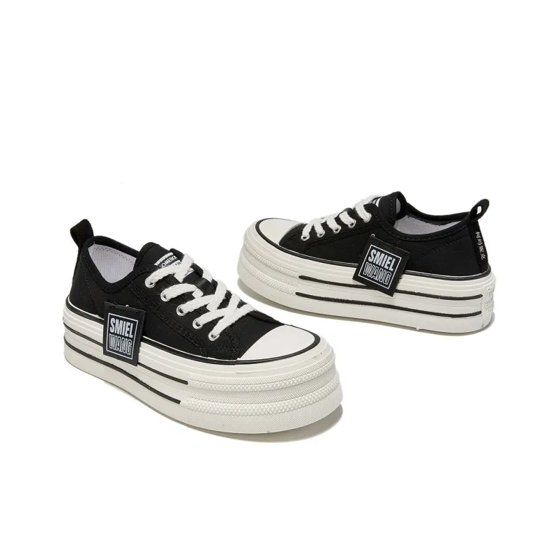 Komanic Coverage Lightweight Height Increasing Low Top Canvas Shoes Women's-1