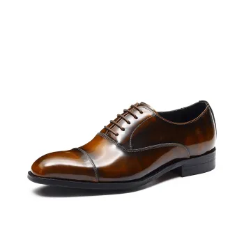 ASTON M.JAZZ Dress Shoes Men Low Top Black/Brown