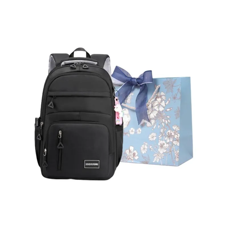 REDOO Nylon Backpack Regular Unisex Black/Pink/Purple/Orange/Blue-0