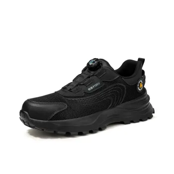 Blue Gull Shield Breathable Impact-Resistant Lightweight Low-Top Outdoor Shoes Unisex Black