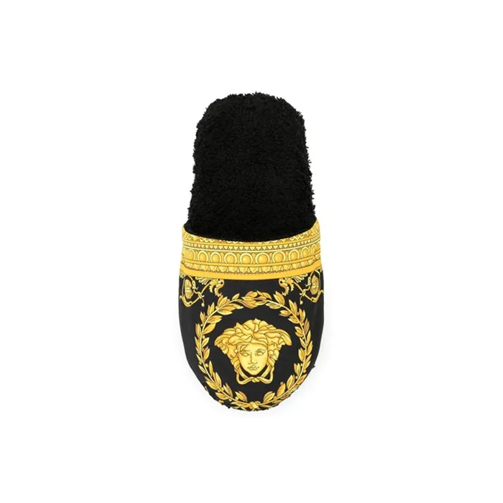 VERSACE Slippers / Home Slippers Men's And Women's, Black-2