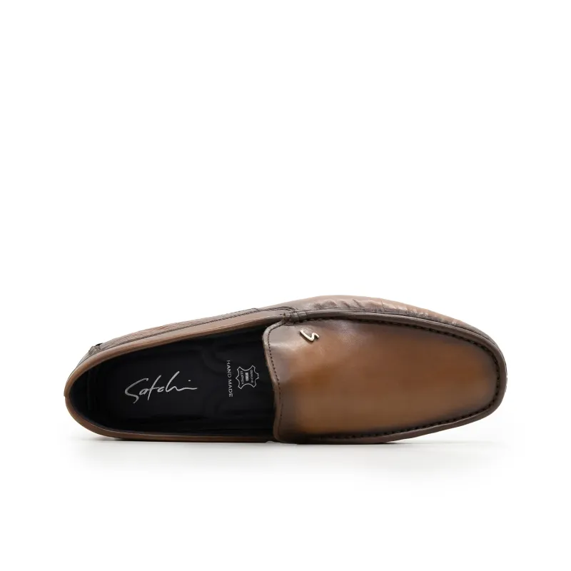 Satchi Slip on Loafers Men's Light Brown-3