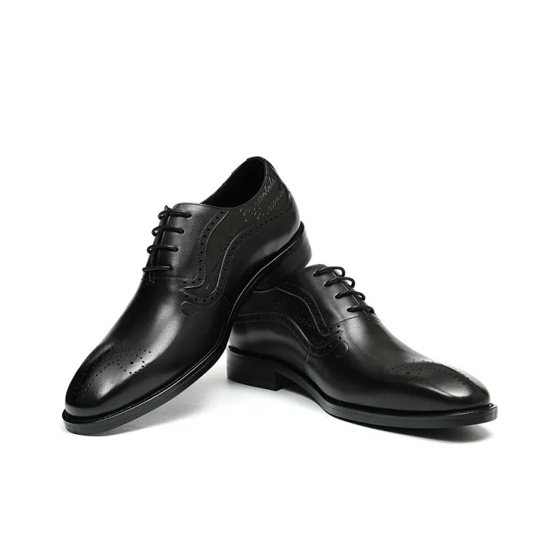 ASTON M.JAZZ Dress Shoes Men Low Top Black/Coffee-12