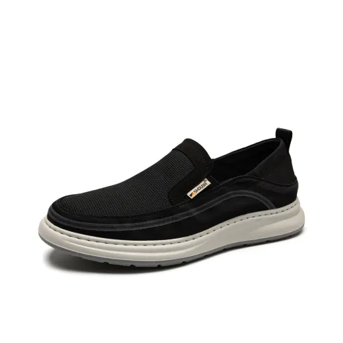 SHOUBA Canvas Shoes Men Low-Top