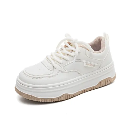 HUANQIU Durable Breathable Low Top Skateboard Shoes Women's Beige Brown