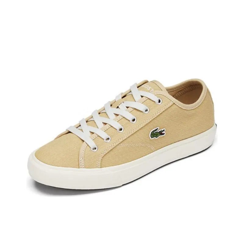 LACOSTE Low Top Canvas Shoes Men's Light Brown-1