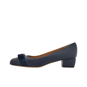 FERRAGAMO Vara Casual Single Shoes 3cm Women's Blue
