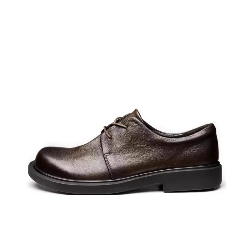 LEYGMENLG Dress Shoes Men Low Top Black/Coffee/Khaki-12