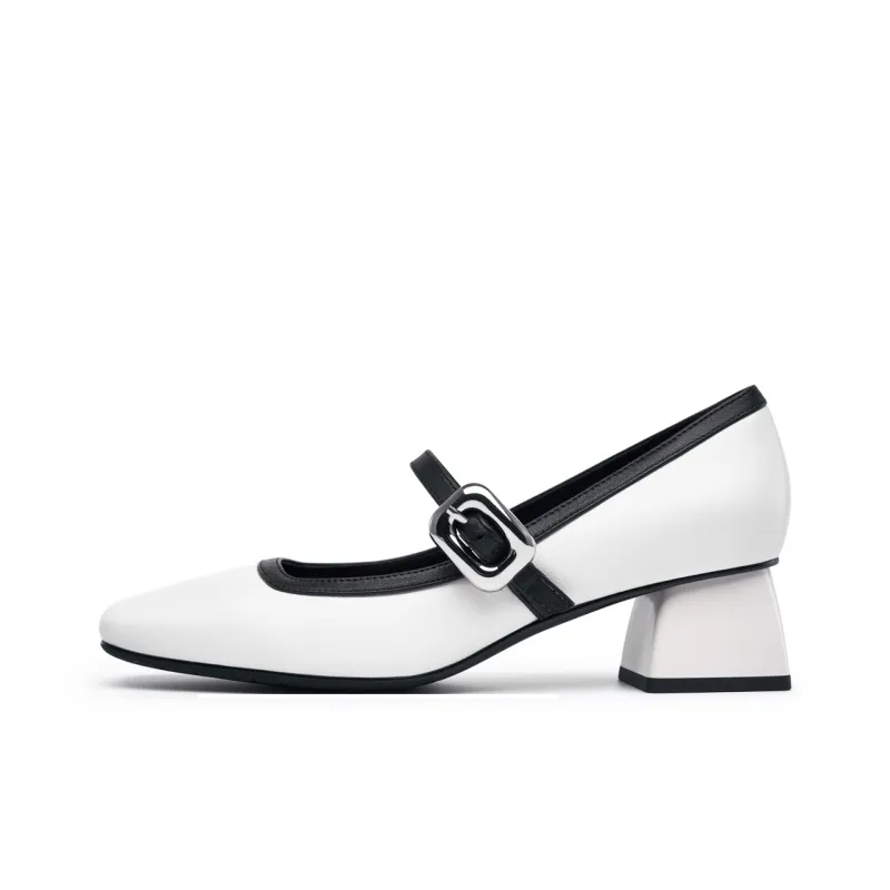 Chrisdien Deny Mary Jane Shoes Women's Ecru-0