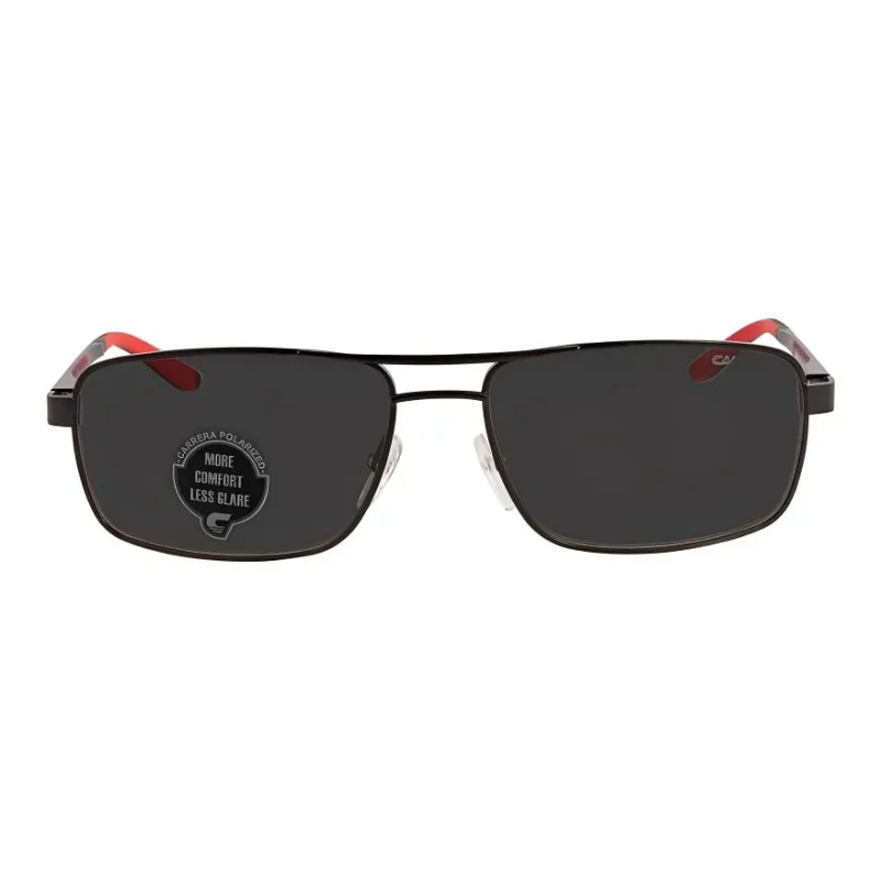 CARRERA Metal Rectangular Sunglasses Unisex Matte Black-1