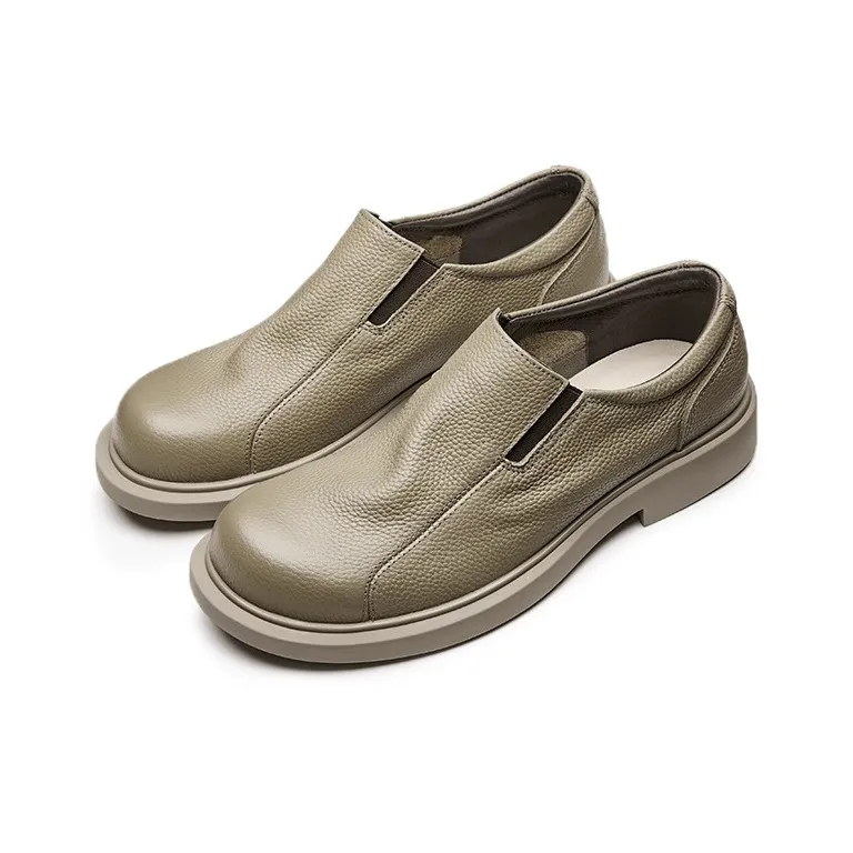 LEYGMENLG Men's Casual Shoes Men Low-Top Apricot-1