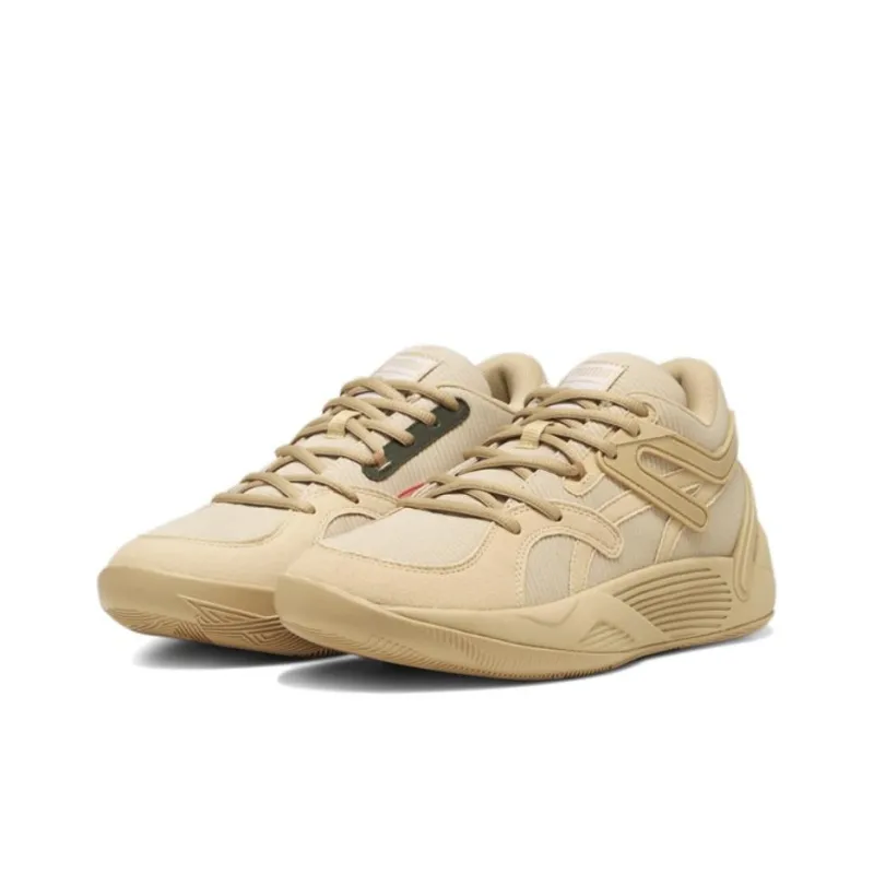 PUMA Trc Blaze Anti Slip Wear Resistant Low Top Basketball Shoes Unisex Camel-2