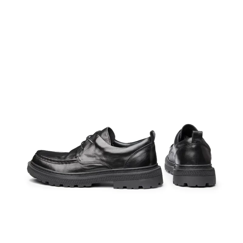 LEYGMENLG Men's Casual Shoes Men Low Top Black-4