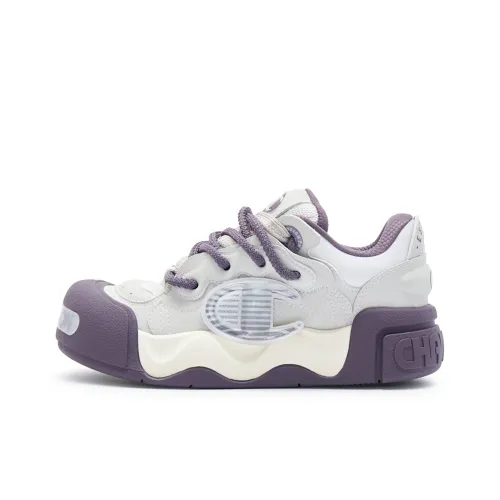 Champion Puffy Shoes AutoSkate V1 Low Top Skateboard Shoes Women's Pearl Smoke Gray/Dream Purple