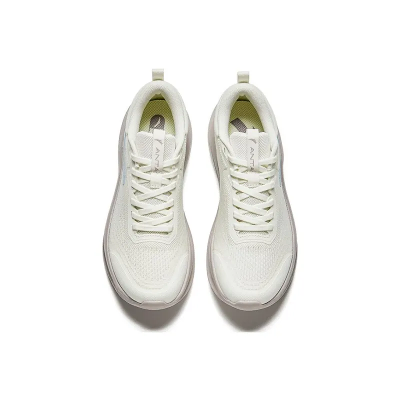 Anta Cushioning Wear Resistant Low Top Casual Running Shoes Women's Ivory White-1