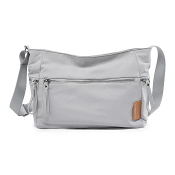 LEFF Polyester Shoulder Bag Crossbody Bag Large Size Women's Cloud Feather Gray/Moss Green/Classic Black