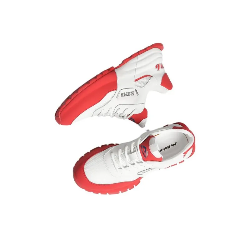 Kolumb Slip Resistant, Waterproof, And Breathable Low Top Casual Shoes Men's White Red-2