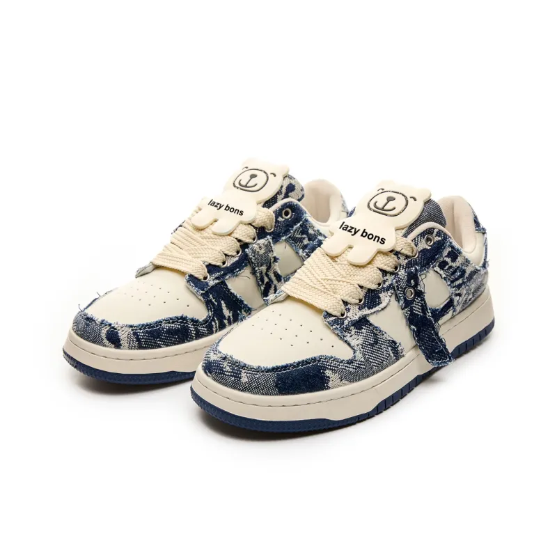 LAZY BONS Abrasion Resistant Breathable Slip Resistant Low Top Skateboard Shoes Unisex-7