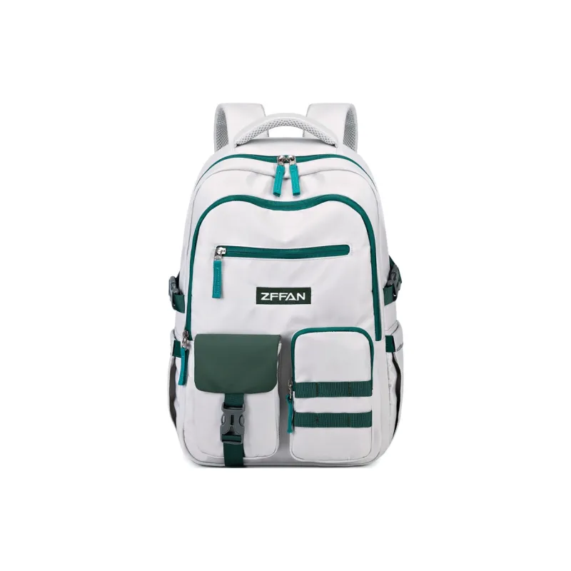 ZUOFEIFAN Nylon Backpacks Unisex Gray Green/Gray Purple-0