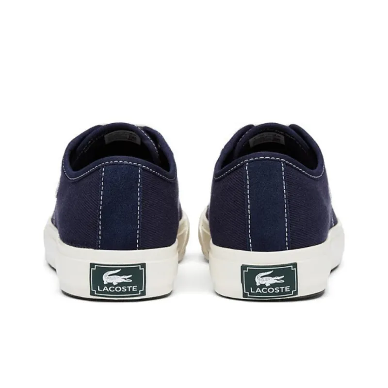 LACOSTE Low Top Canvas Shoes Men's Navy Blue-3