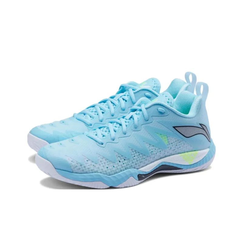 LiNing Anti-Slip Wear-Resistant Breathable Rebound Low-Top Badminton Shoes Unisex Blue-2