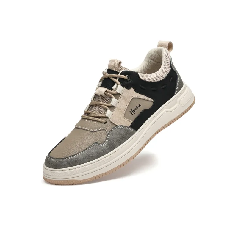 Extravagant Breathable Wear Resistant Cushioning Height Increasing Low Top Skateboard Shoes-2