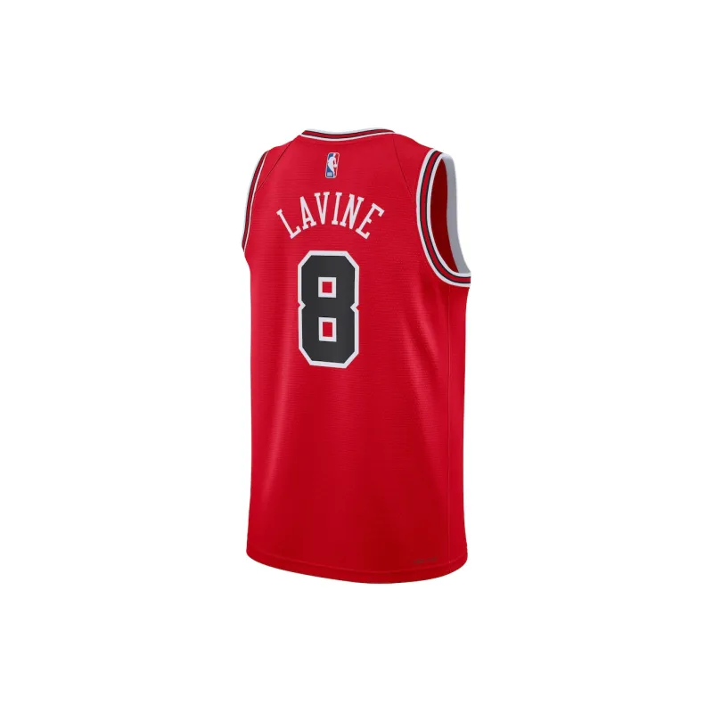 NBA x Nike ICON Collection Chicago Bulls Swingman Zach LaVine Basketball Jerseys Unisex Red-1