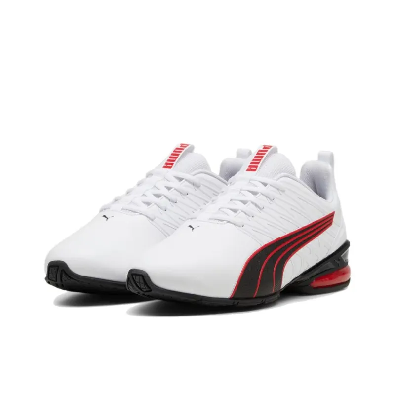 PUMA Voltaic Evo Anti Slip Wear Resistant Low Top Running Shoes Unisex White Black Red-2