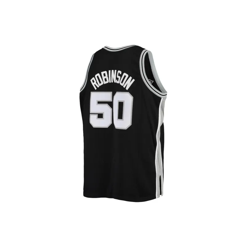 NBA x Mitchell & Ness San Antonio Spurs David Robinson Basketball Jerseys Men's Black-1