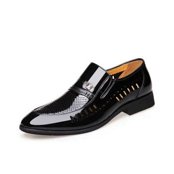 LAORENTOU Dress Shoes Men Low Top Black/Brown