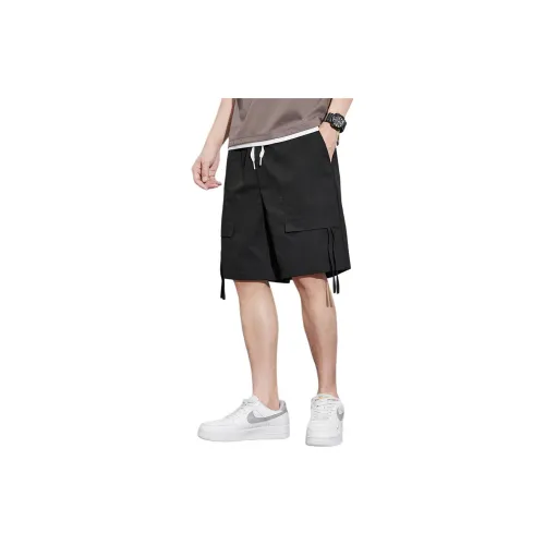 Tonlion Casual Shorts Men Black