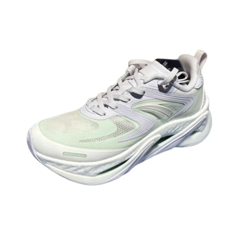 Anta Cushioned Slip Resistant Low Top Casual Running Shoes Women's Purple White Blue-2