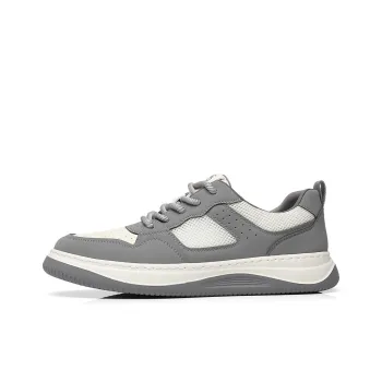 15 MINS Wear resistant And Lightweight Low Top Skateboard Shoes Men's White Gray