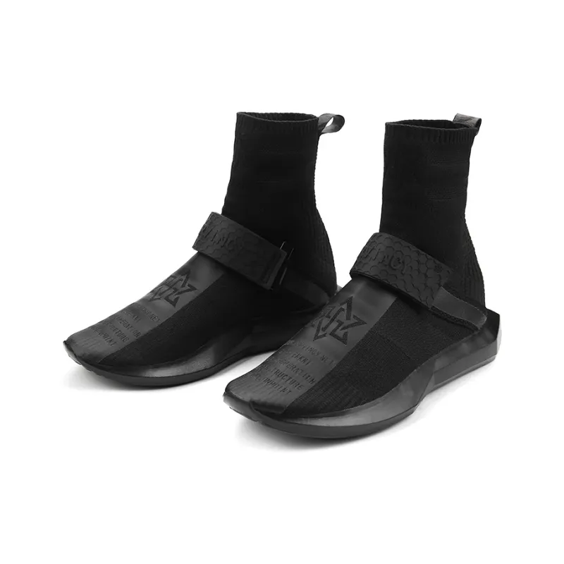 NORVINCY Height Increasing Coverage High Top Casual Shoes Men's Black-1