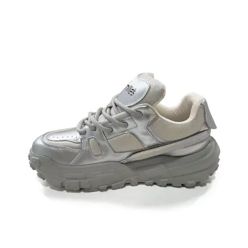 Millies Chunky Sneakers Men Low-Top Silver