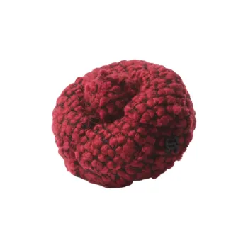 CHANEL Silk Brooches Unisex Red