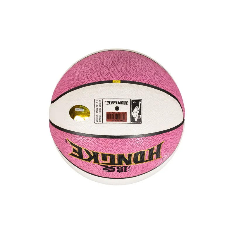 HONGKE PU Basketball Pink White Size 5/6 Ball Training Kids'-4