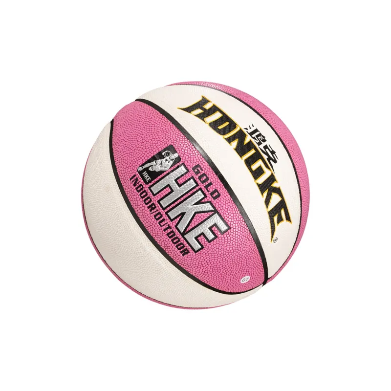 HONGKE PU Basketball Pink White Size 5/6 Ball Training Kids'-3