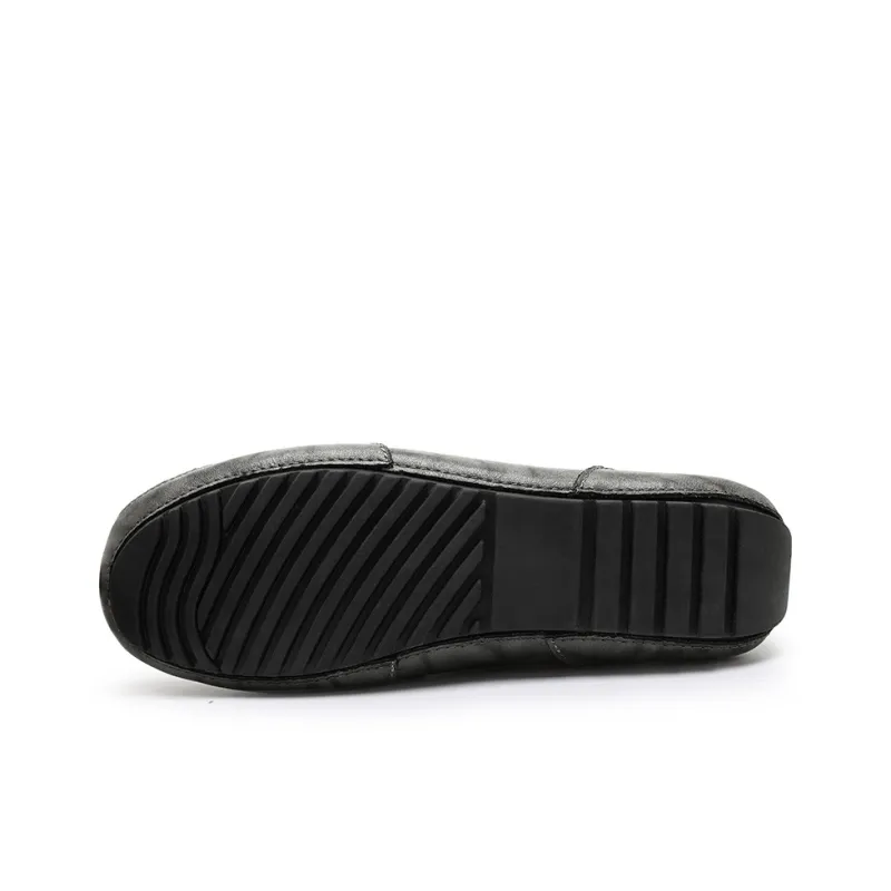 G.N.SHIJIA Gommino Loafers Men Black/Gray-12