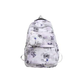 Cwatcun Nylon Backpack Regular Unisex Purple/Green/Gray/Blue/Black
