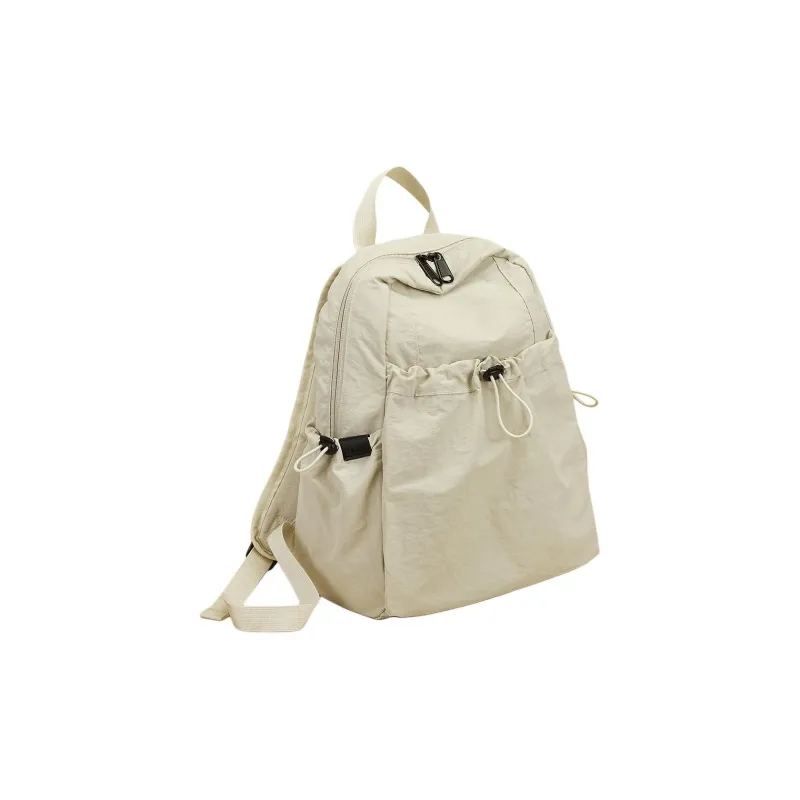 ST&SAT Fabric Handbag Backpack Regular Unisex Black/Khaki-11